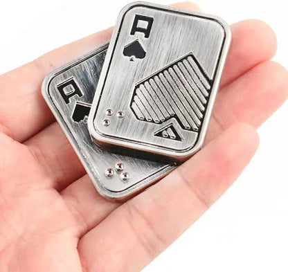 Magnetic Metal Fidget Toys - Metal Poker Push Card Fidget Slider Stress Relief Toy